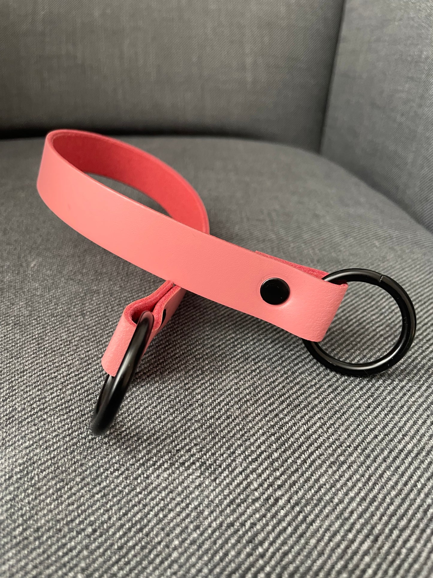 Leather Curtain Tie Backs - Barbie Pink