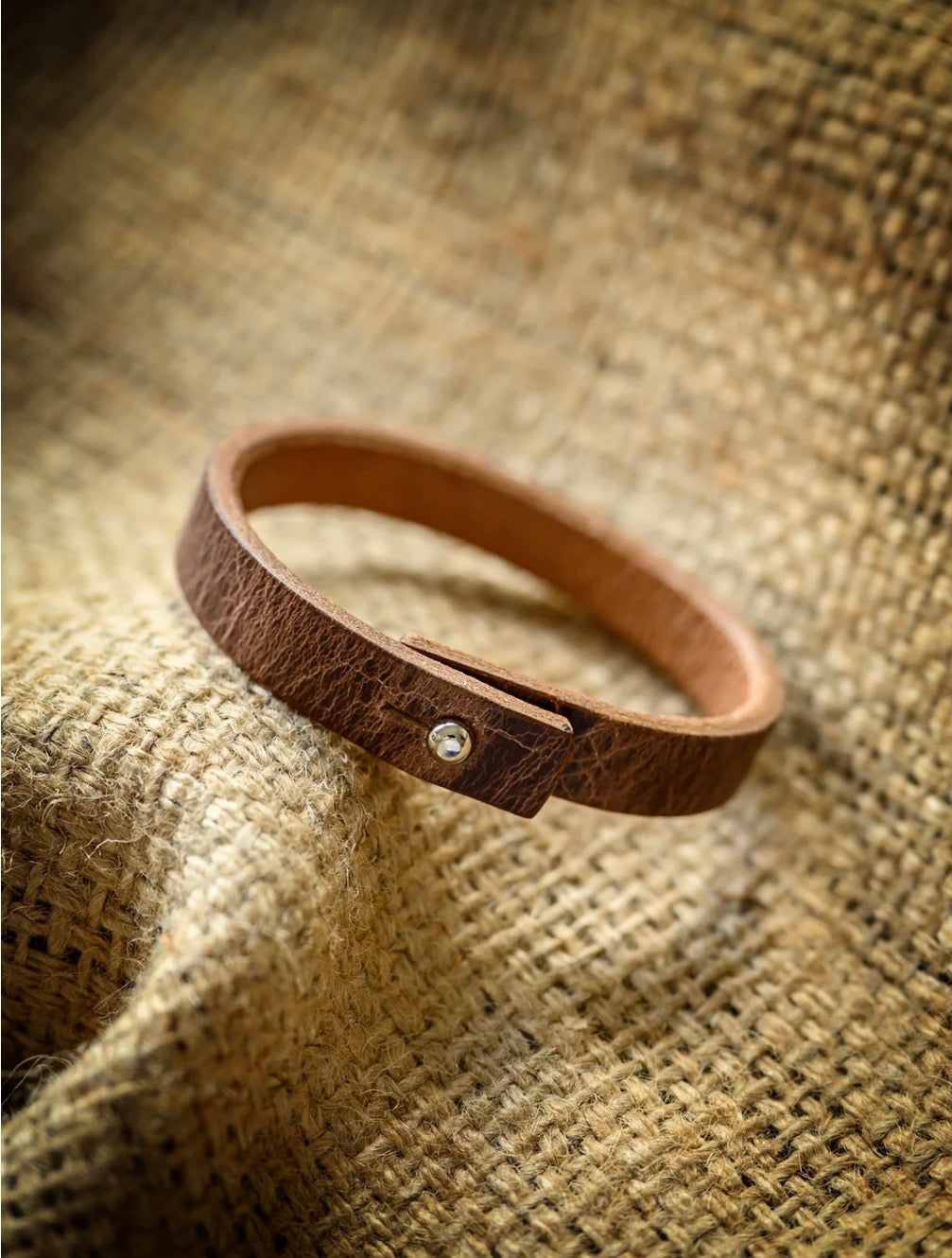 Leather Bracelet - Antique Brown