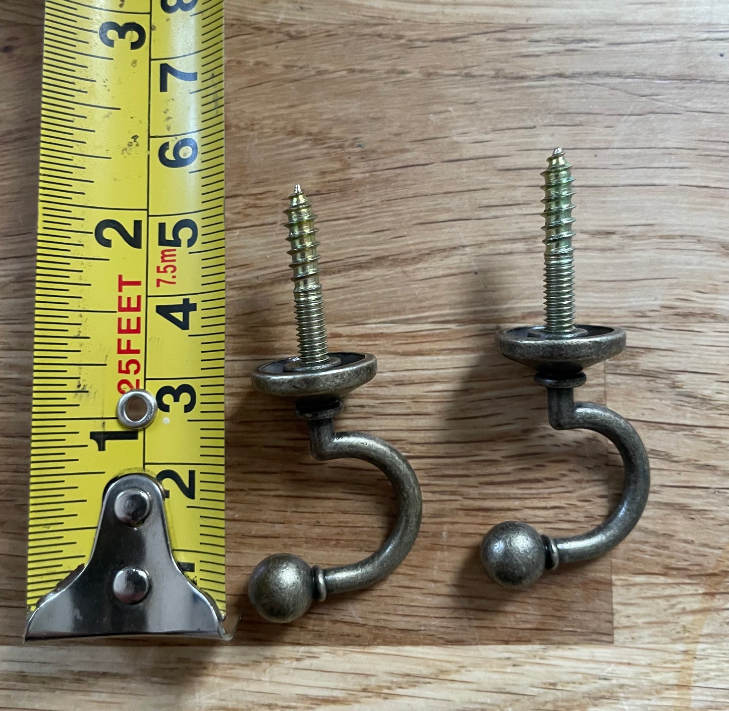 Antique curtain tie back hooks - Single