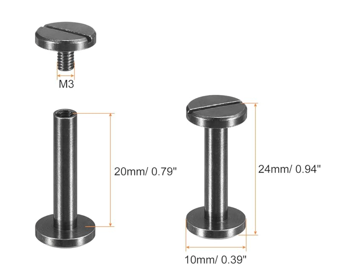 Gunmetal Black 20x10mm Flat Head Screw for Drawers and Cabinets