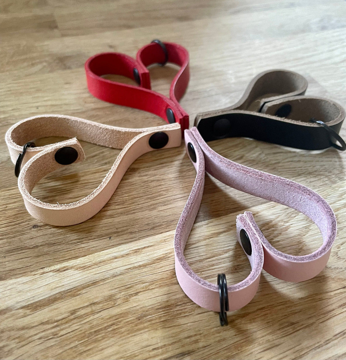 Leather Heart Keyrings