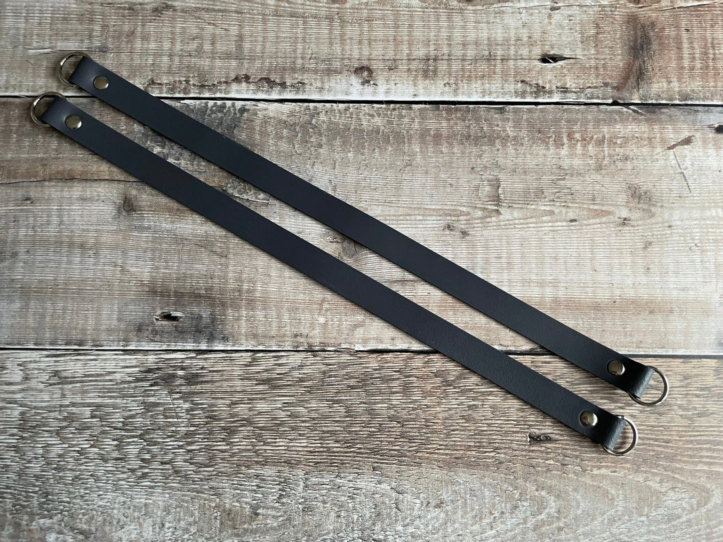 Leather Curtain Tie Backs - Grey
