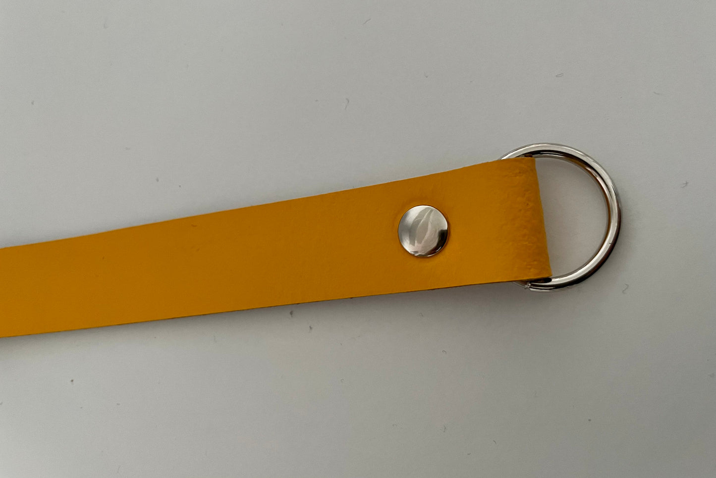 Leather Curtain Tie Backs - Yellow