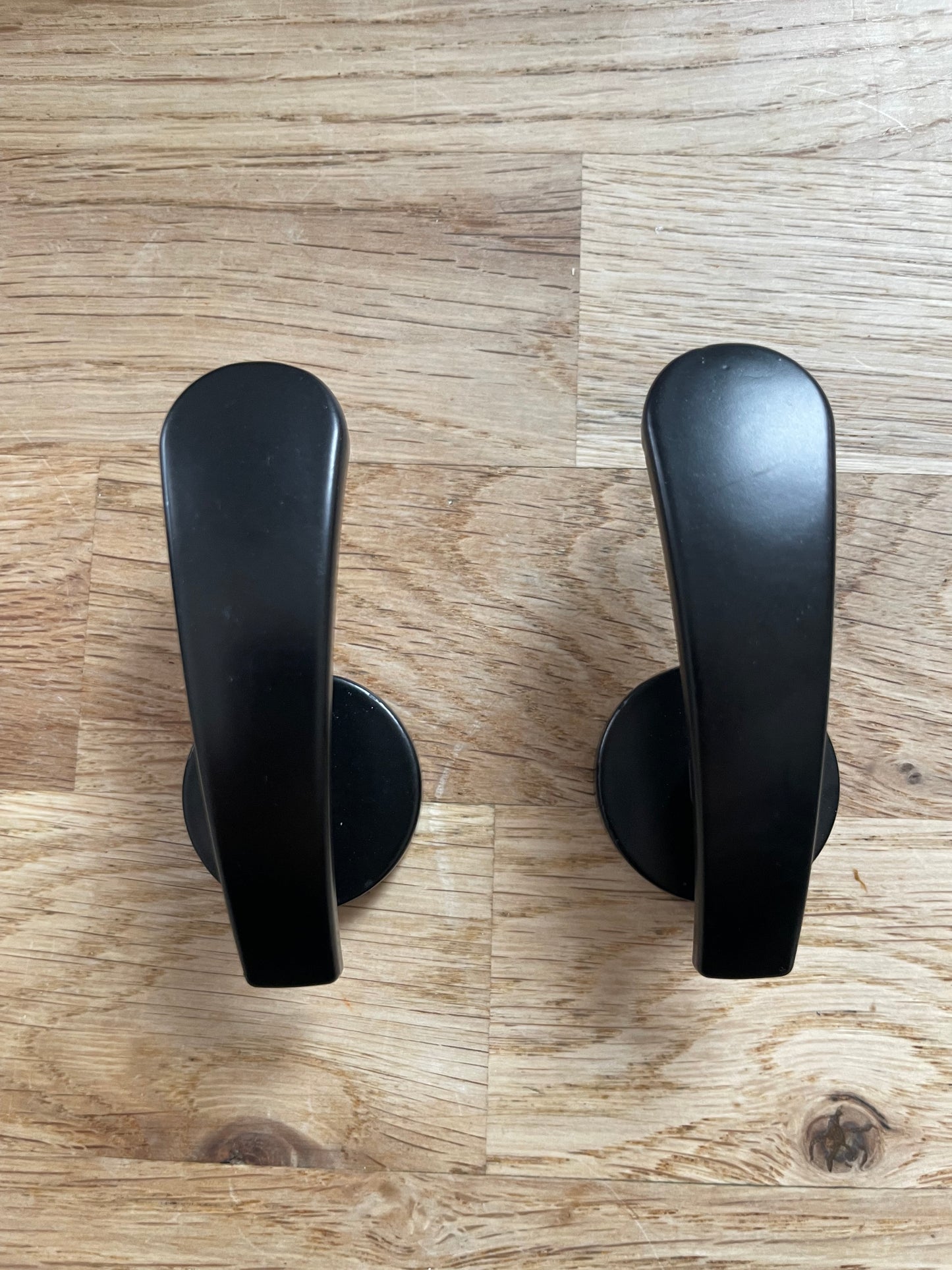 Black Metal curtain tie back hooks x 2