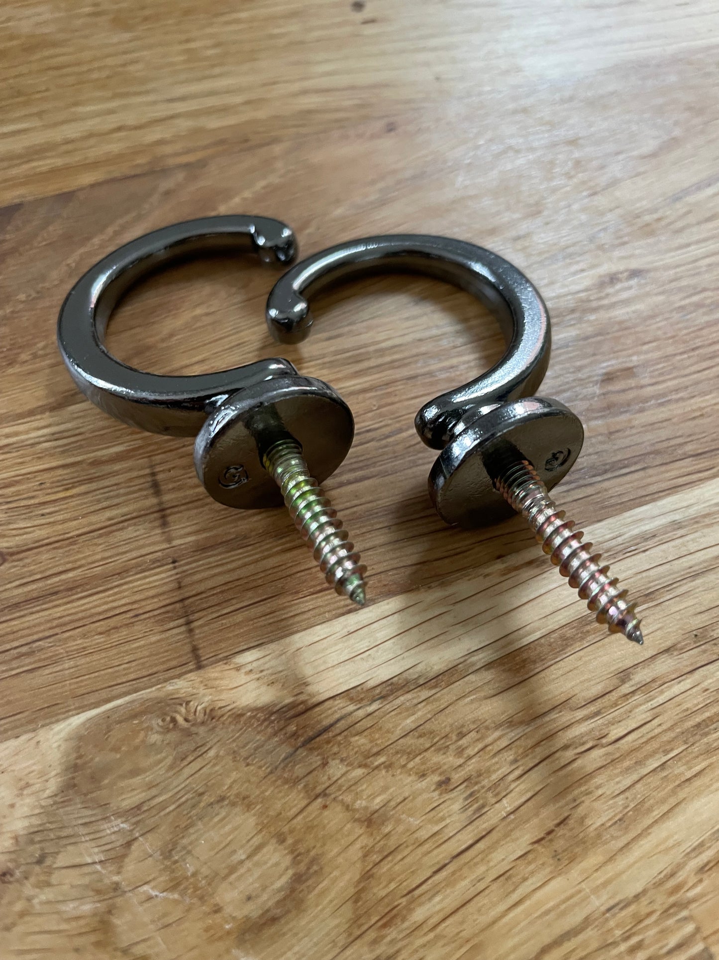 Gunmetal Black curtain tie back hooks x 2