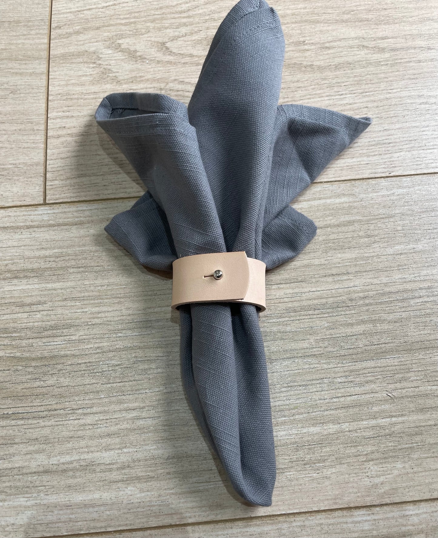 Leather Napkin Rings | Natural