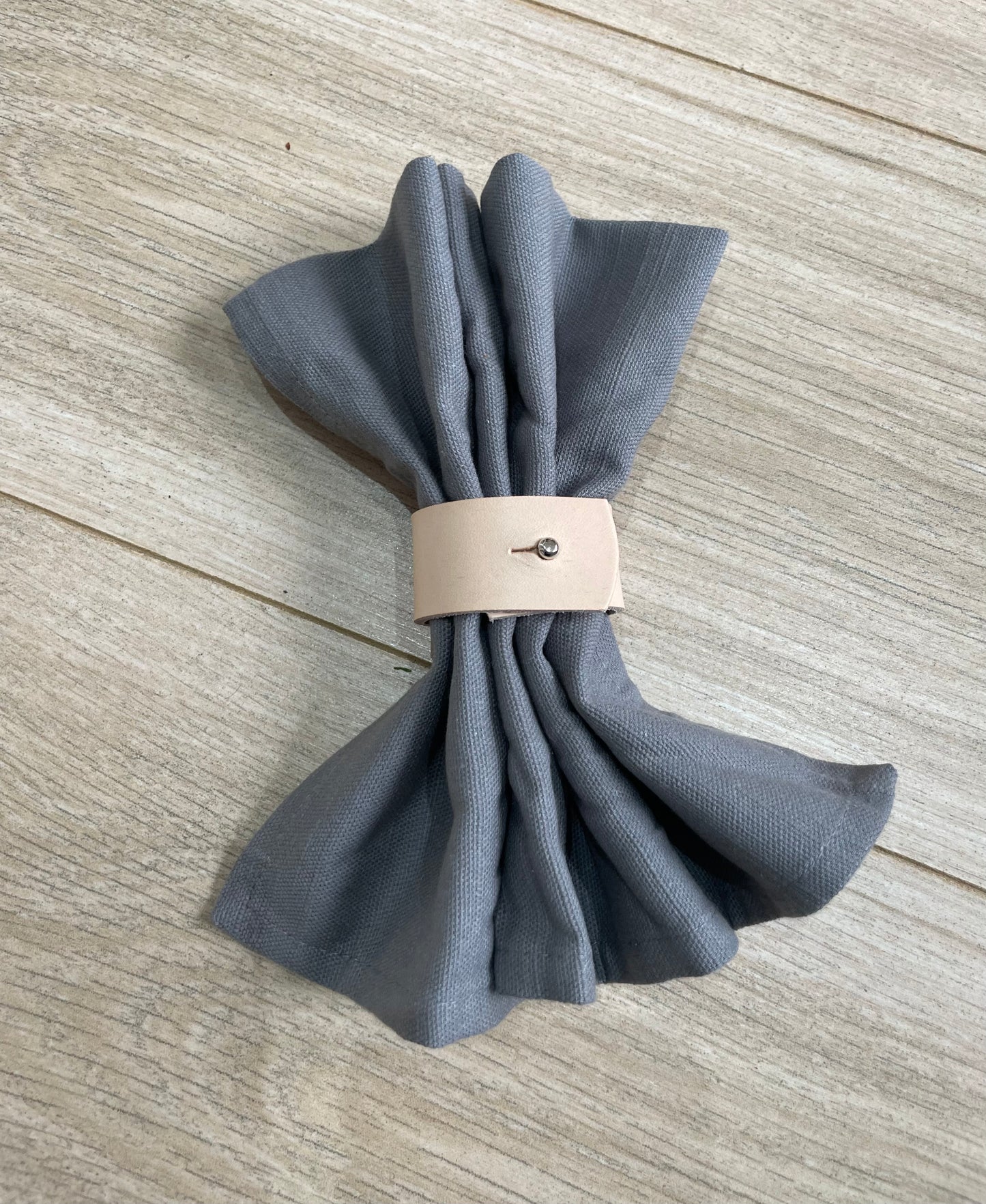 Leather Napkin Rings | Natural