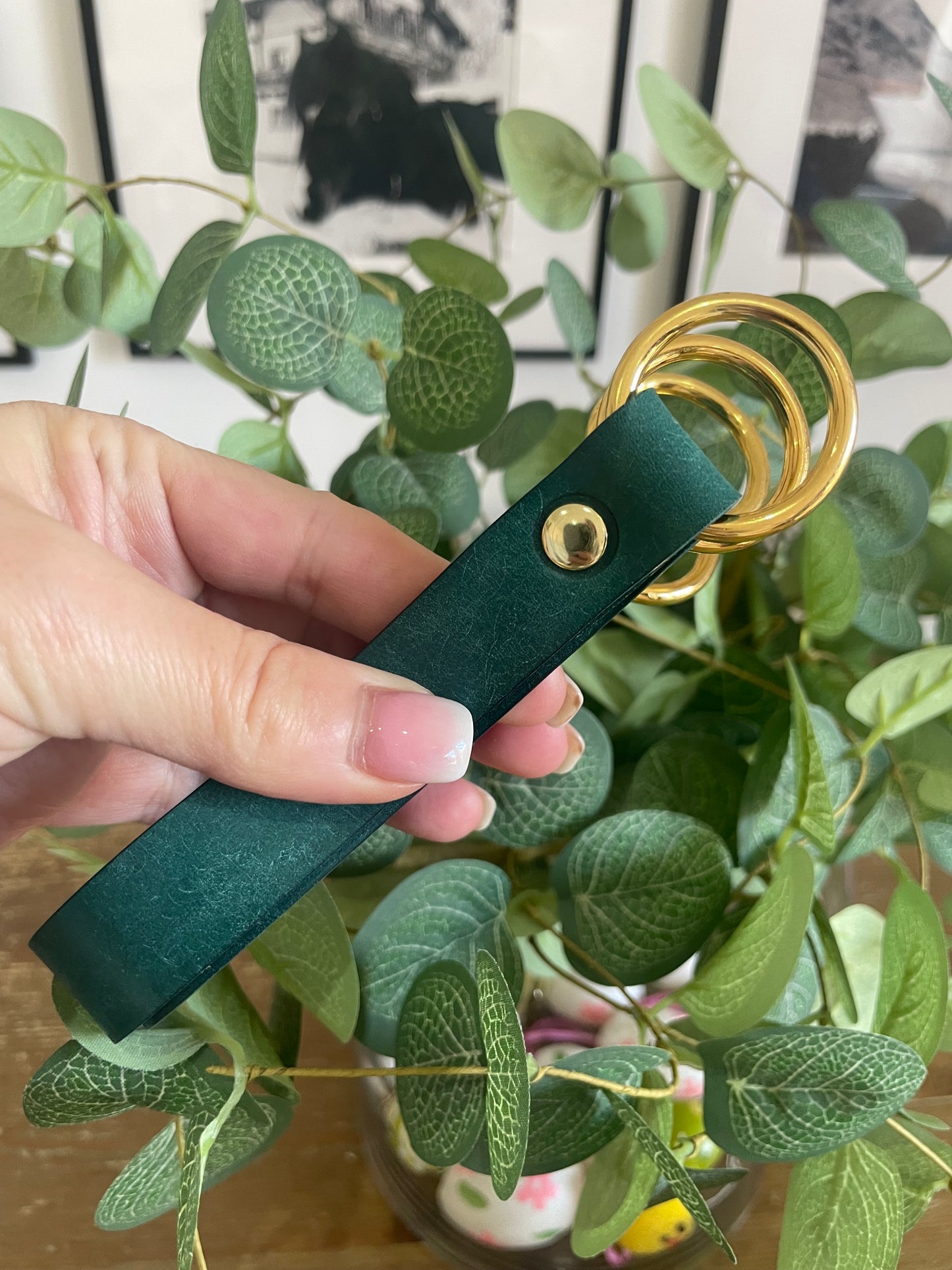 Leather Curtain Tie Backs - Teal
