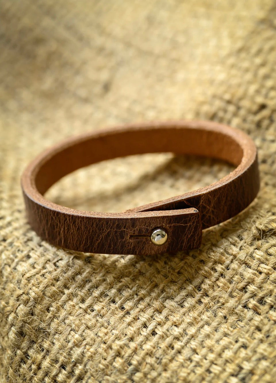 Leather Bracelet - Antique Brown