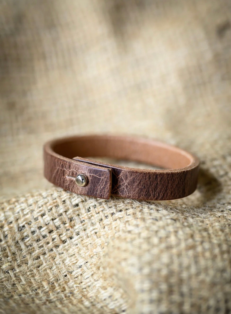 Leather Bracelet - Antique Brown
