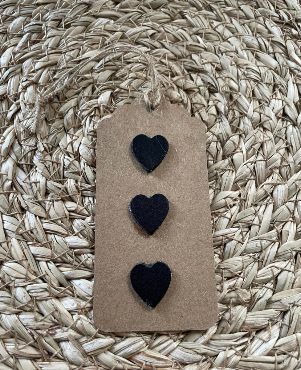 Leather Love Heart Gift Tag