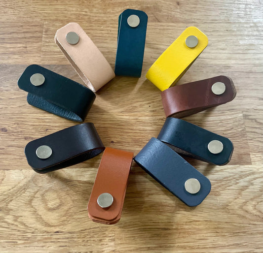 The Stubby Handmade Leather Drawer Pulls