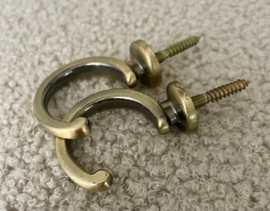 antique brass curtain hook 