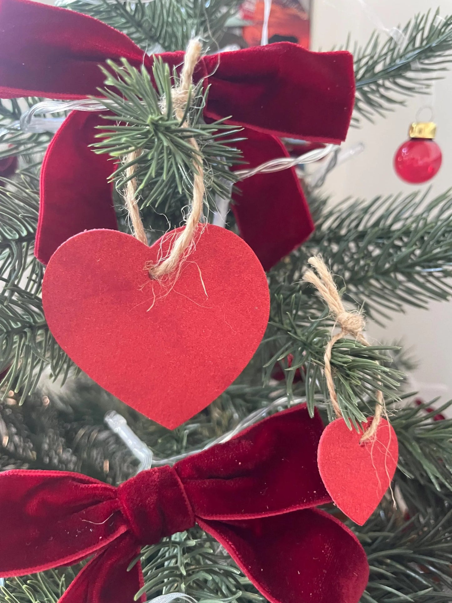 Leather Hanging Hearts - 3 sizes