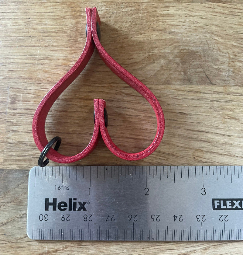 Leather Heart Keyrings
