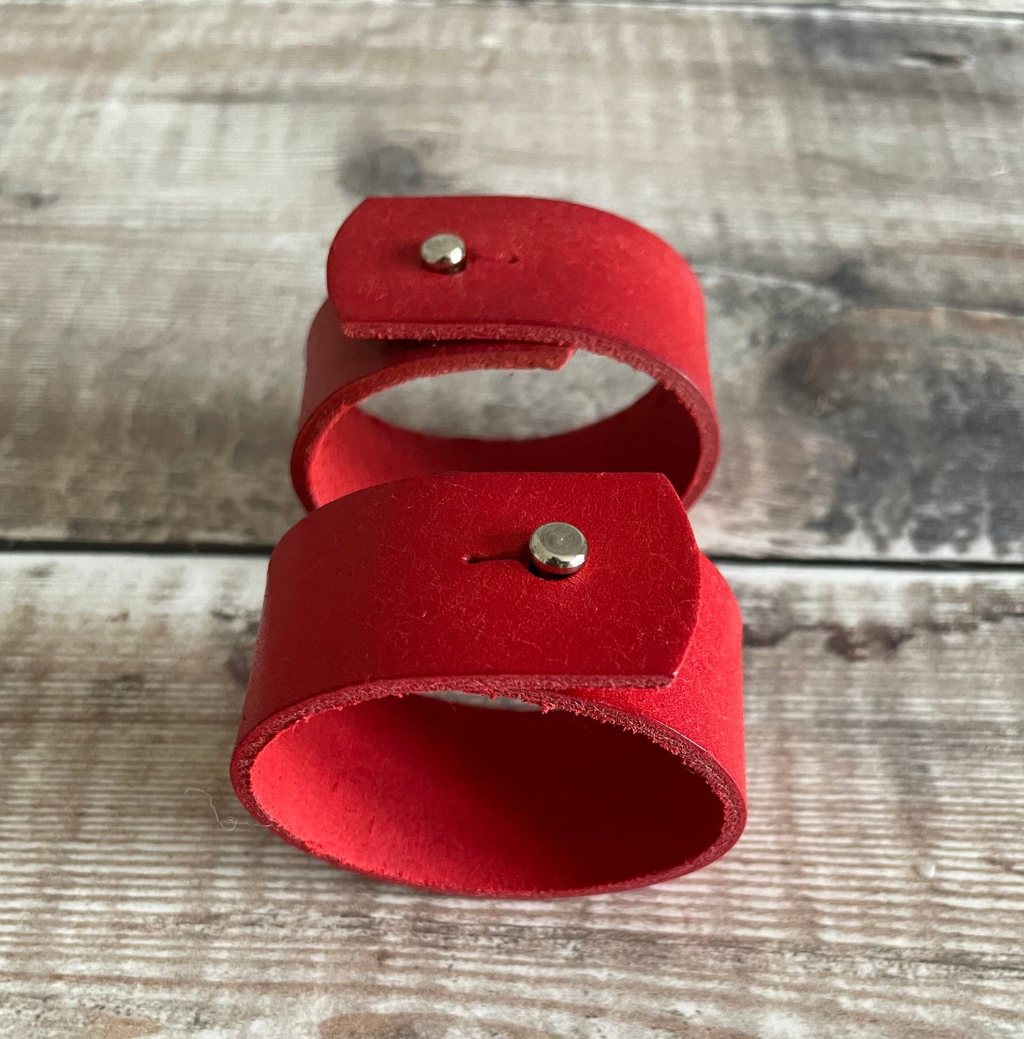 Leather Napkin Rings | Red