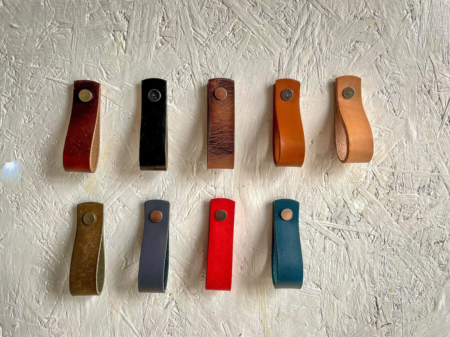 Leather Drawer Pulls - All Colours