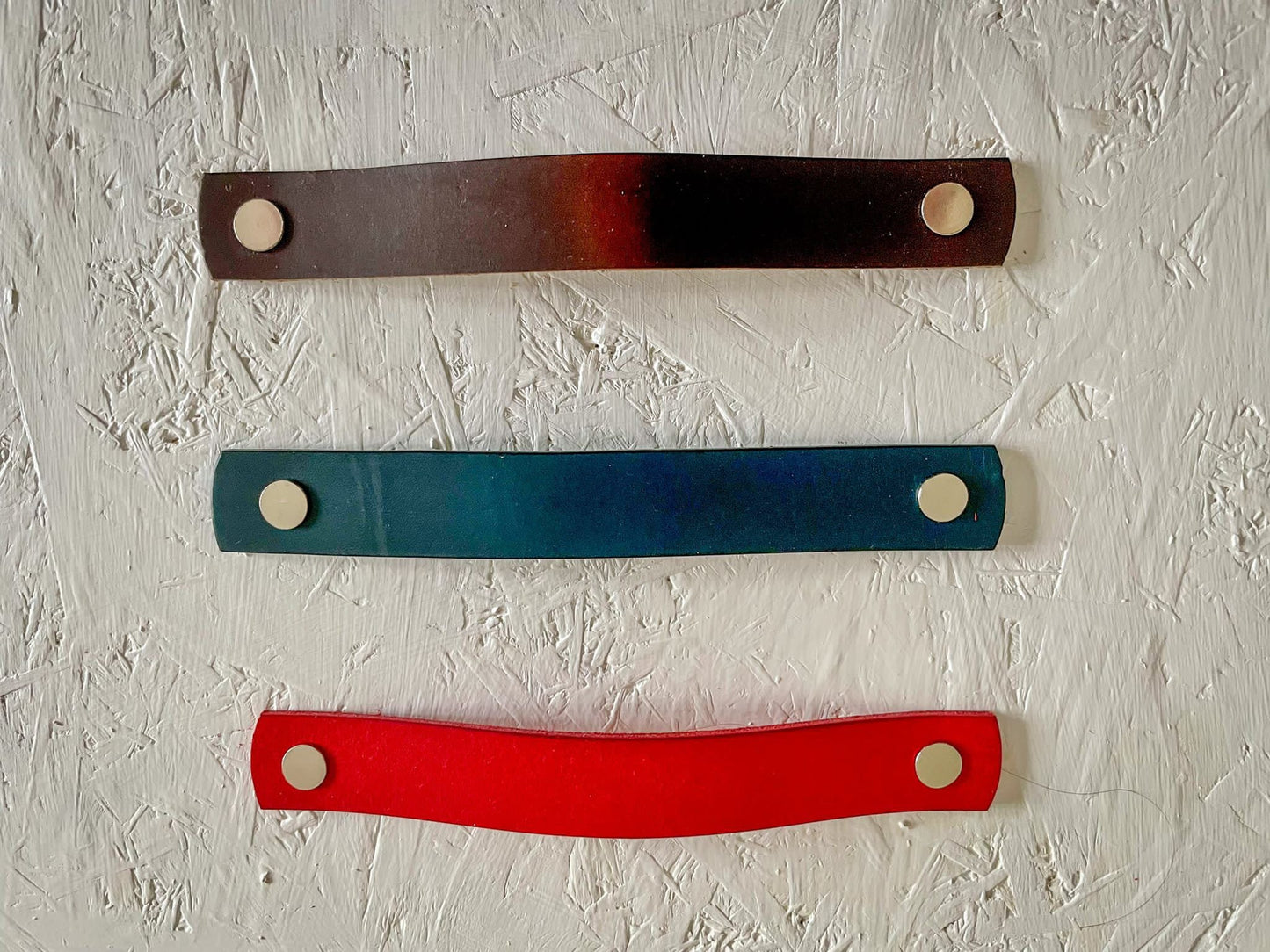 Flat Leather Drawer Handles