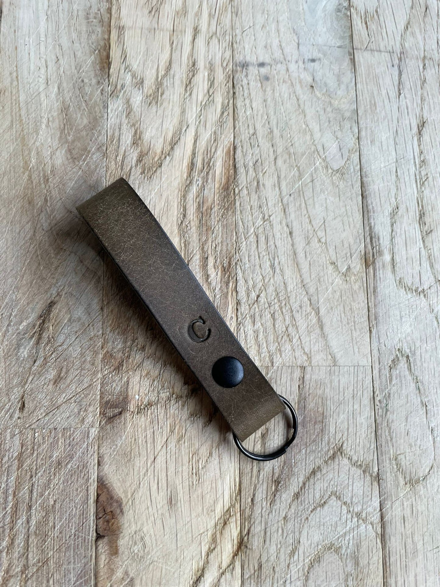 Monogram Leather key Ring