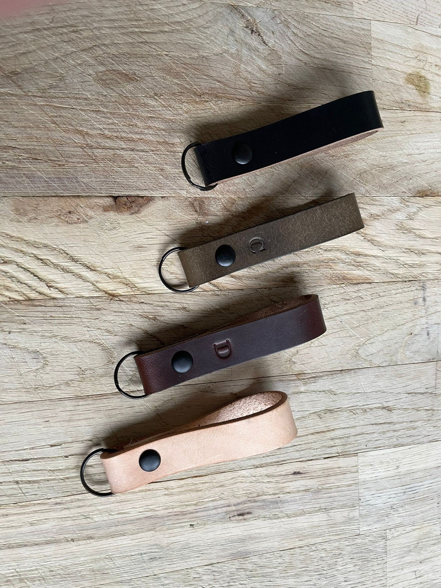 Monogram Leather key Ring