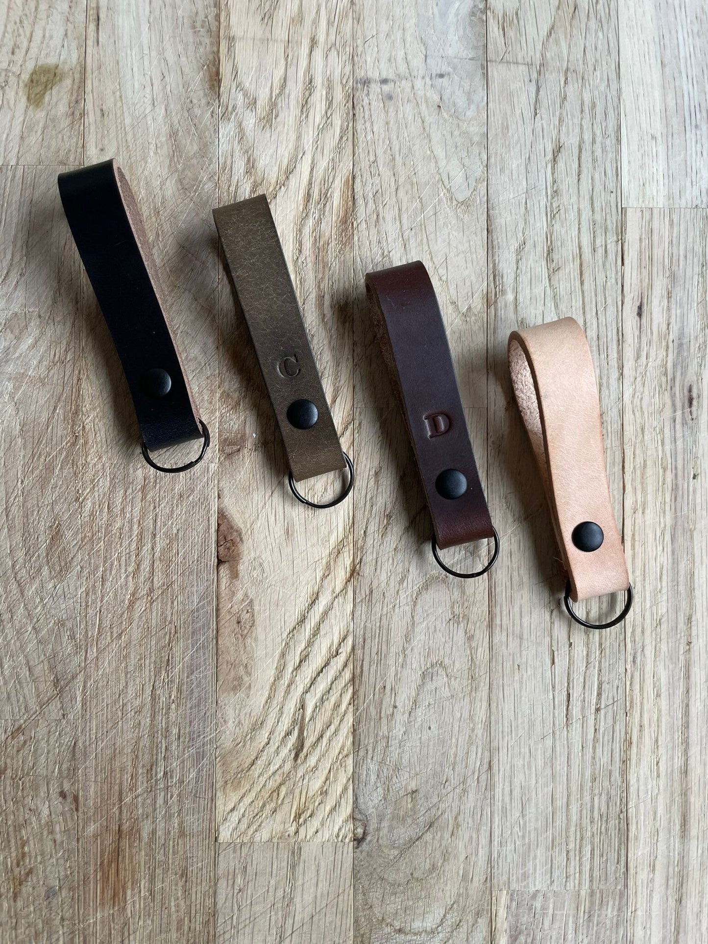 Monogram Leather key Ring