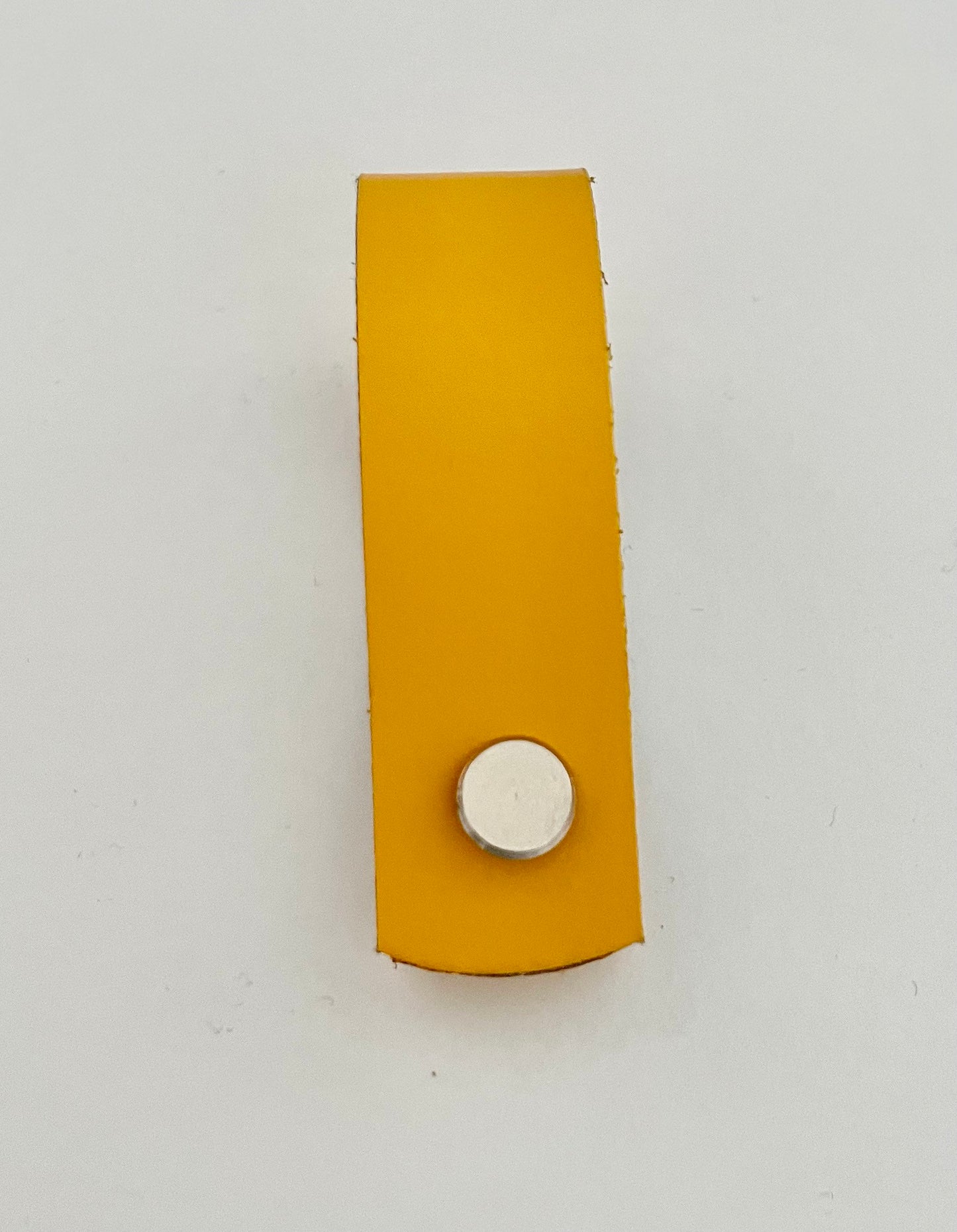 Leather Drawer Pulls - Yellow