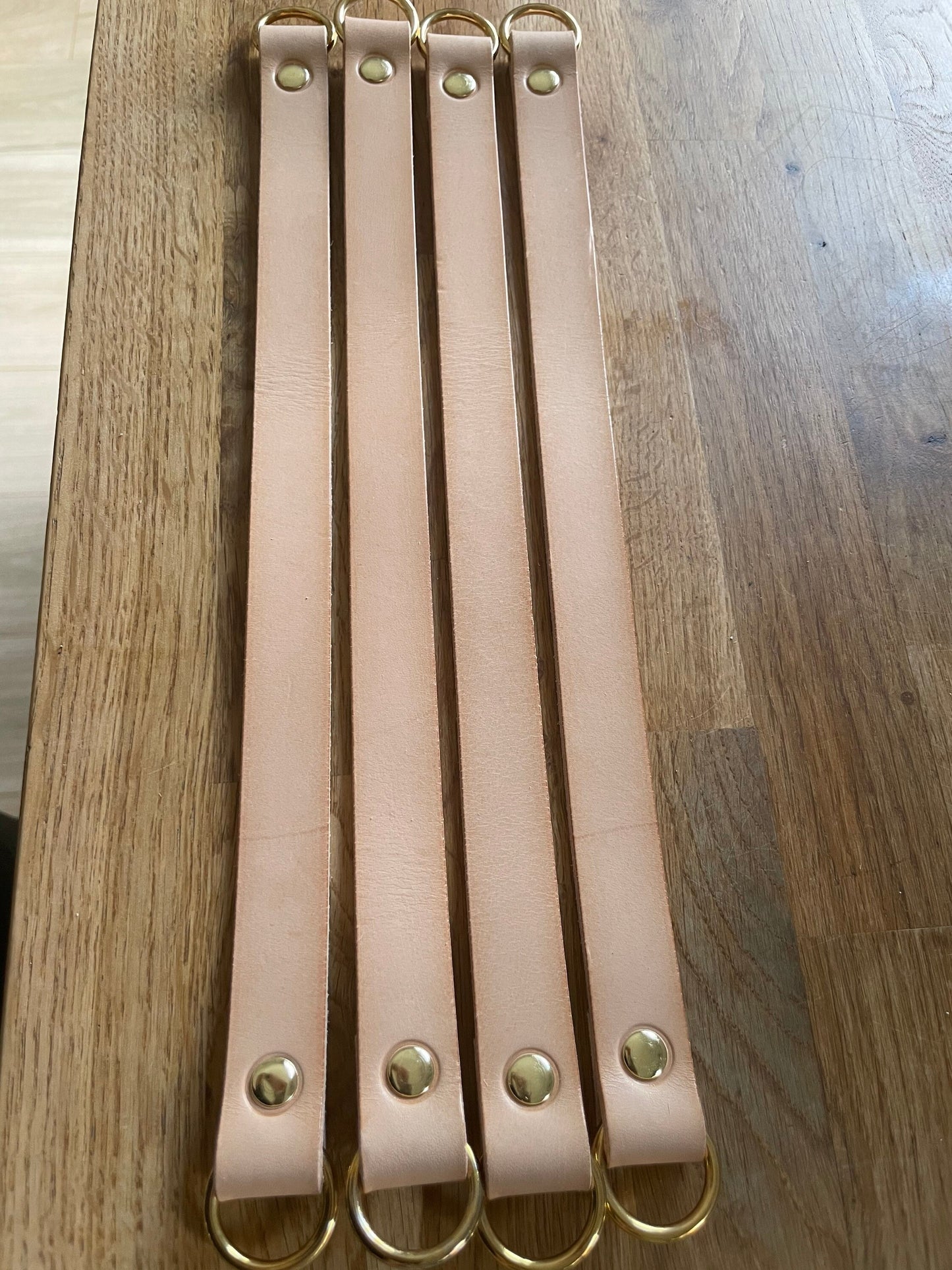 4 x 12 inch natural Leather Curtain Tie Backs