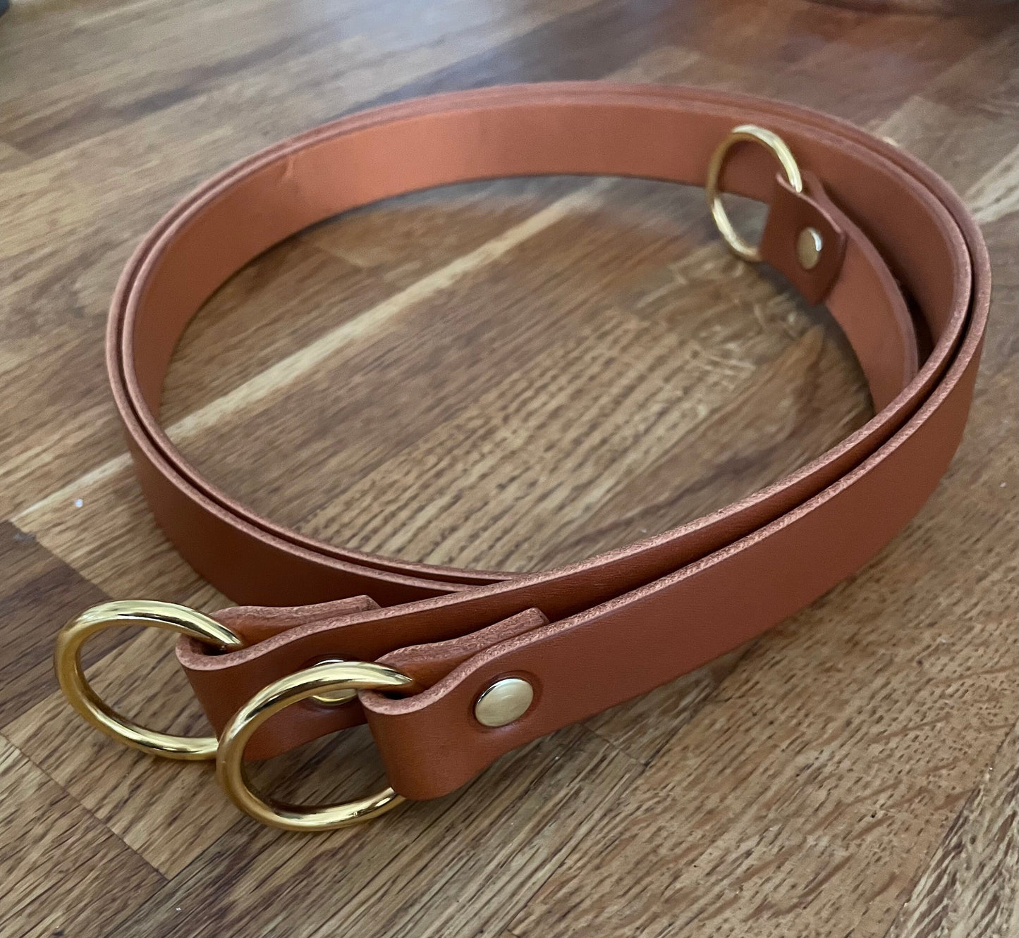 Leather Curtain Tie Back - Saddle Tan